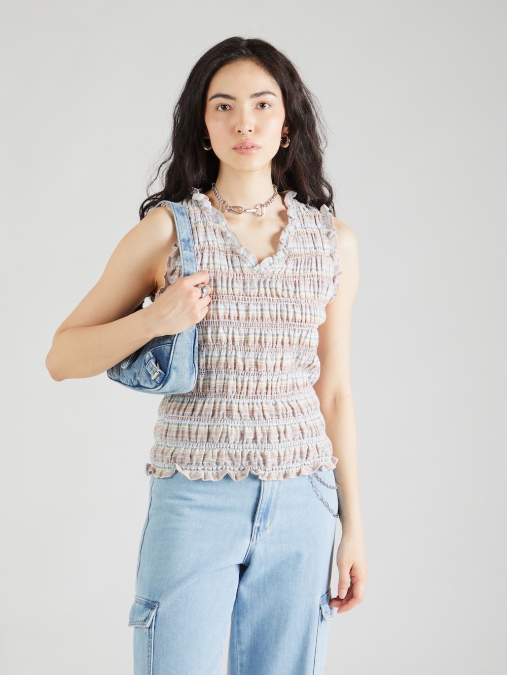 NWT TOPSHOP shirred multi wear top - Size 6